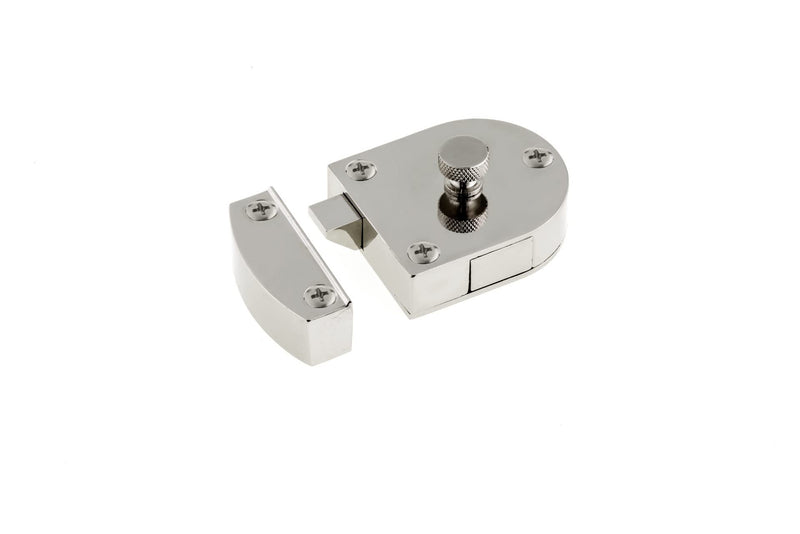 Richelieu Hardware BP600100 3 1/4-inch (83 mm) Secret Gate Latch, Polished Nickel Finish