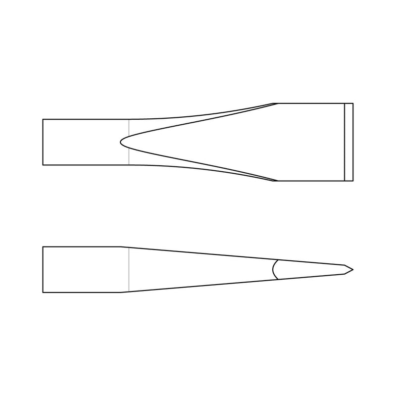 Chicago Pneumatic A046073 - Flat Chisel - 3/4 x 7 Inch (19 x 180 mm) Long, 0.401 Inch (10.2 mm) Round Shank