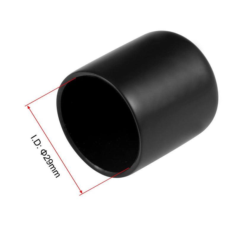 uxcell 10pcs Rubber End Caps 1 1/8-inch(29mm) ID Vinyl Round End Cap Cover Screw Thread Protectors Black 29mm - NewNest Australia
