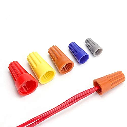 300 Pcs Red Electrical Wire Connectors Screw Terminals, with Spring Insert Twist Nuts Caps (AWG 18-10) Red (AWG 18-10)