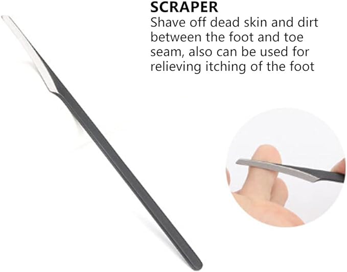 Professional Pedicure Knife Set, Horny Corn Foot Callus Remover Foot File File, 4 Pedicure Tools for Foot Care, Intruded Nail Removal Kit, Stainless Steel Foot Scraper for Salon and Home Use - NewNest Australia