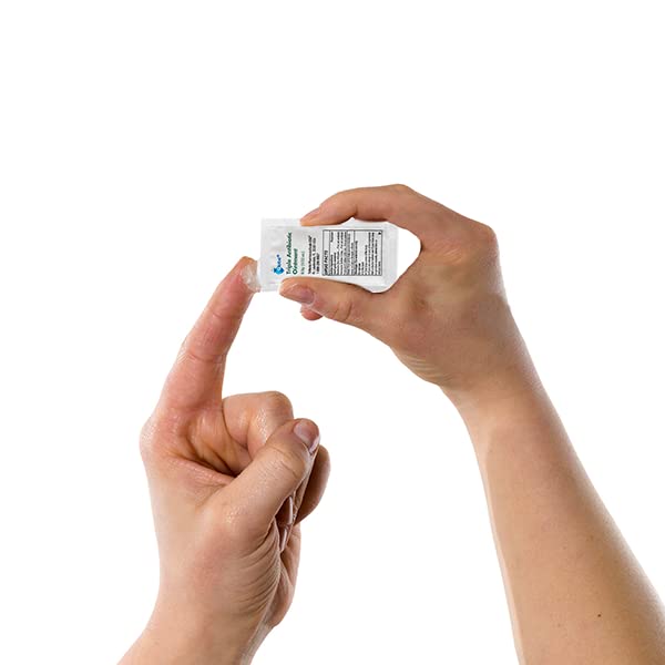 Globe (144 Pack) Triple Antibiotic Ointment 0.9g Single Packet, First Aid Kit for Minor Scratches, Wounds, Cuts and Burns, Prevents Infection Active Ingredients Compare to Leading Brand, Travel Size
