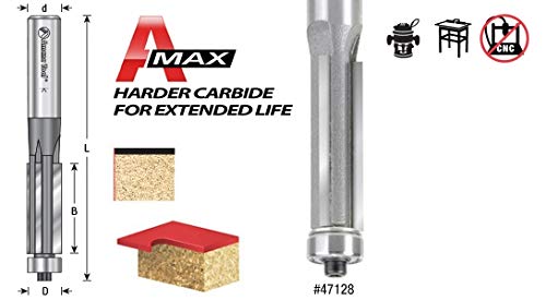 Amana Tool - 47120 Carbide Tipped Flush Trim 1/2 Dia x 1/2 Shank 3-Flute