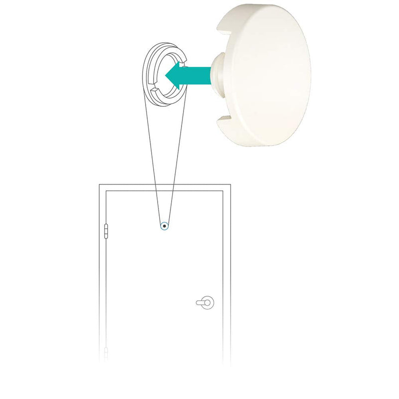 Prime-Line S 5084 Fixed Door Viewer Privacy Cover, 1-5/8 In. Outside Diameter, Plastic Construction, White (Single Pack)