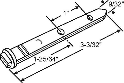 Brixwell 900-21355-XCP5 Zinc Die Cast Pivot Bar 85 Series 3-3/16" - pack of 5