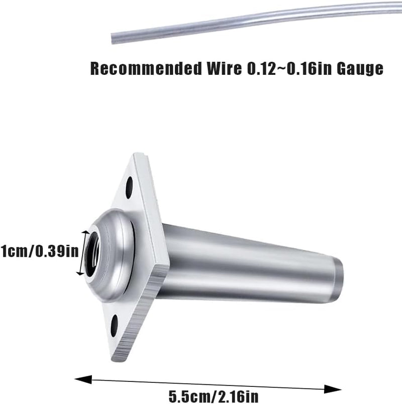 10Pcs Aluminum Trellis, Anchors Wire Tighteners Includes Screws | One Way Wire Tightening Anchors for 8–11 Gauge Wire, Vineyard Fence Trellis Support System, Heavy Duty Use