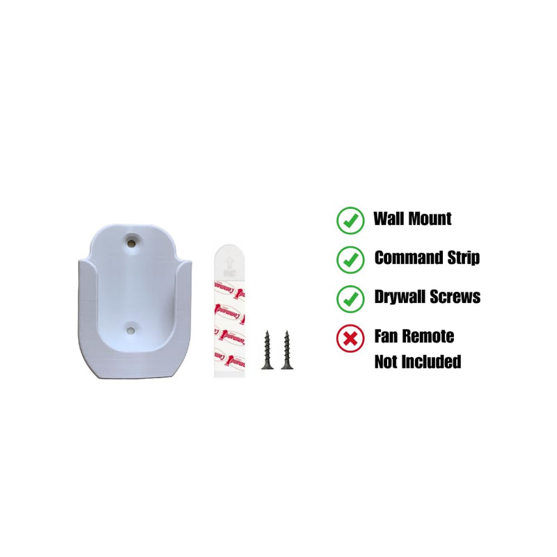 Ceiling Fan Remote Holder Wall Mount for Hunter 99122 99123 Ceiling Fan Remote Controller (1 Pk White) 1 Pk White