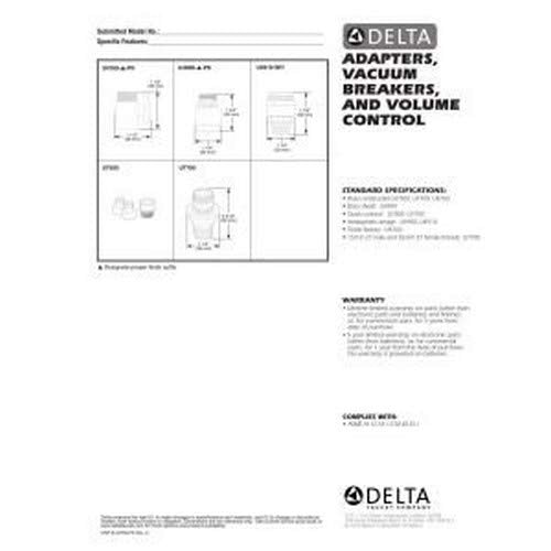 Delta Faucet U4760-SS-PK Volume Control, Stainless, 1.50 x 0.50 x 1.50 inches