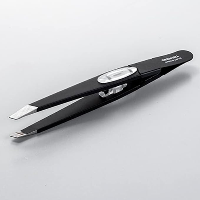 Green Bell Amazing Tweezers That Will Not Slip Off With Slanted End, Black - NewNest Australia