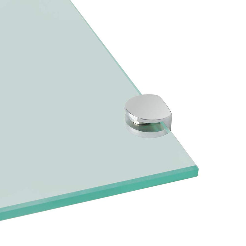 SAYAYO Glass Shelf Brackets, Glass Clamp Glass Railing for 5-8 mm Wood/Glass, 8Pcs Semicircle For 5-8mm (8Pcs)