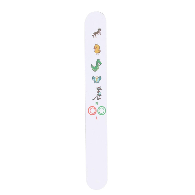 Dioche Children Vision Optometry Test Card, Coating Thicken, Clear Cartoon Pattern Optometry Test Stick for Eye Hospital, Clear Markings, Portable Design