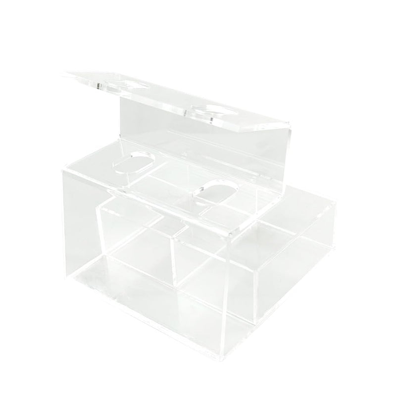 Dental Impression Gun Organizer, YOUYA DENTAL Clear Acrylic 2-Gun Holder with Mixing Tips Storage Holds Dental Impression Cartridge Delivery Dispenser Guns & Mixing Tips Organizer (2-Gun Compact) 2-Gun Compact