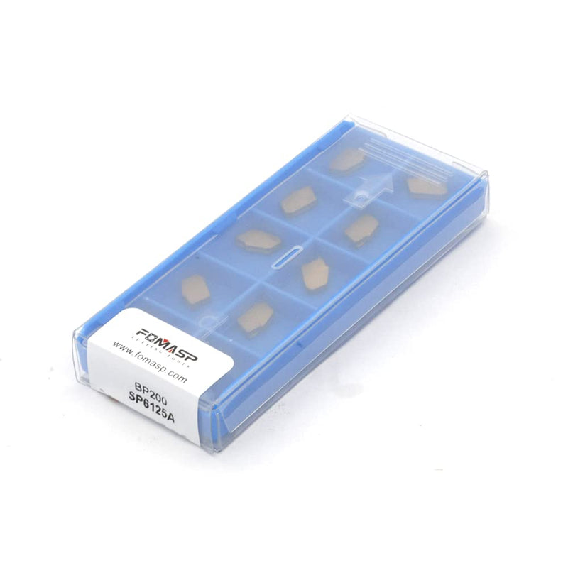 GTN-2 (SP200) CNC Grooving Carbide Inserts Steel Fit for SPB226 Lathe Grooving Cutting Tools, CVD Yellow Coating, 10pcs I-SP200-Y