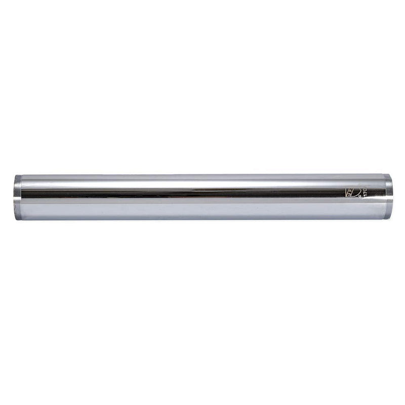 EZ-FLO 1-1/2 Inch x 12 Inch Heavy-Duty Threaded Tube, 17 Gauge, Chrome, 35113 1-1/2 in. x 12 in., 17 Gauge