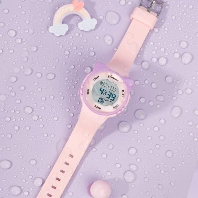 GAWZ JAPAN Children's Digital Wristwatch, Cute Children's Watch, Silicone Strap, Kitty, Cat, Children's Watch, Children's Watch, Kindergarten, School Entrance Celebration, Children's Birthday Gift, - NewNest Australia