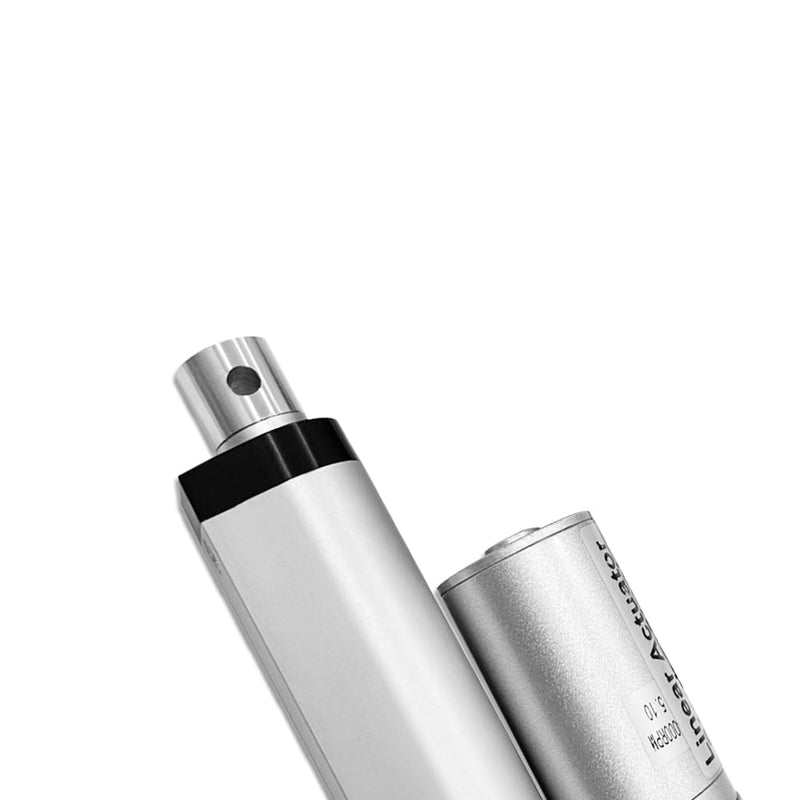 2" Inch (50mm) Stroke 12V Electric Linear Actuator 225lbs (1000N) Load Capacity 10mm/s IP55 Waterproof Silver Aluminum 2" 1
