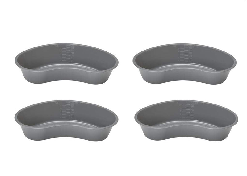 Graduated 700 cc Kidney Shaped Grey Emesis Basin (Pack of 4)