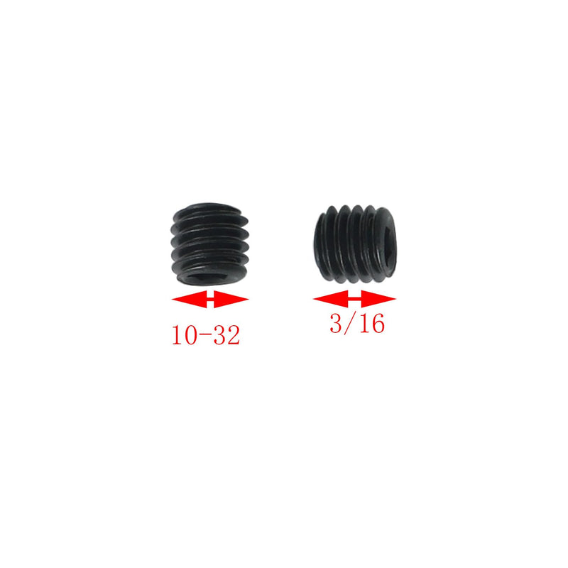 25PCS 10-32 x 3/16'' Black Socket Set Screws Stainless Steel Allen Head Hex Hexagon Socket Set Screws Cup Point with Hex Key Wrench 10-32 x 3/16¡°
