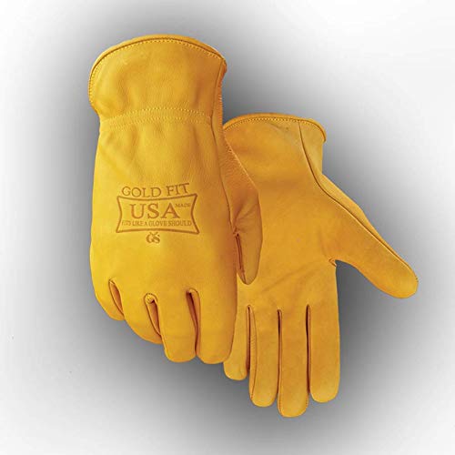 Leather Work Gloves MADE IN USA 250 Work Gloves Men Seamless Cowhide Leather Glove Gardeing Ranch Construction Large