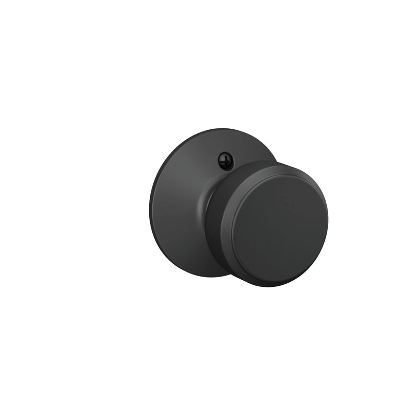 Schlage F10 BWE 622 Bowery Door Knob, Hall & Closet Passage Lock, Matte Black Standard