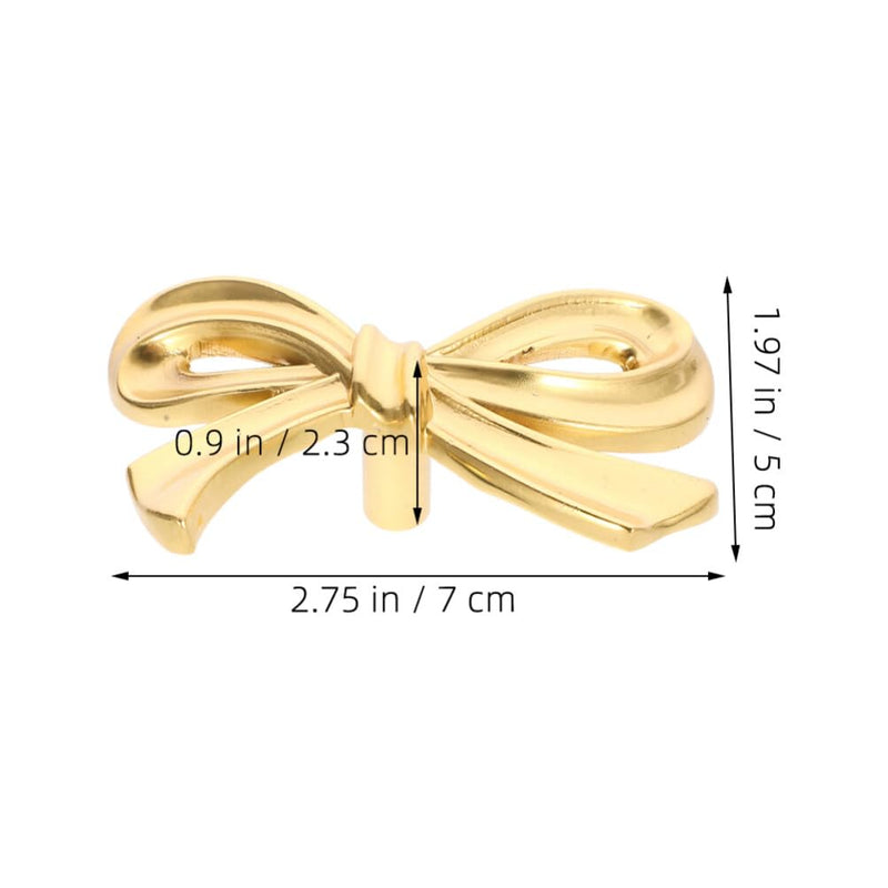 DOITOOL Bowknot Cabinet Knobs 2.75In Decorative Brass Pull Handles for Kitchen Cupboard Dresser Drawer Wardrobe Hardware Set