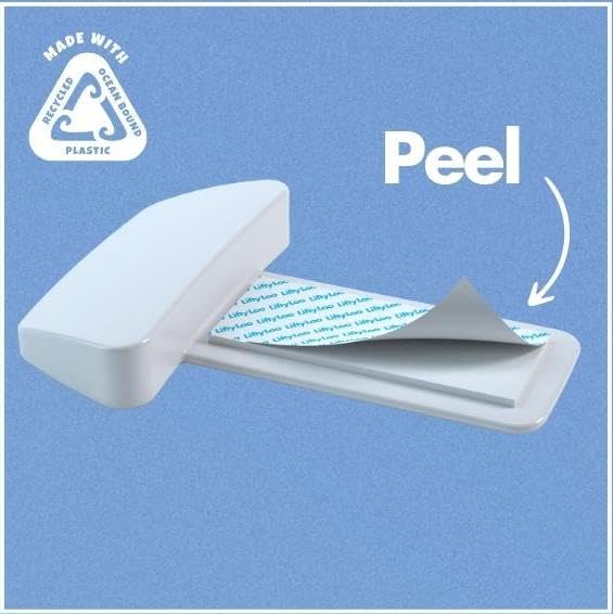 Toilet Seat Handle - Lift More, Less Mess -Easy Application 2 Pack White 2pk