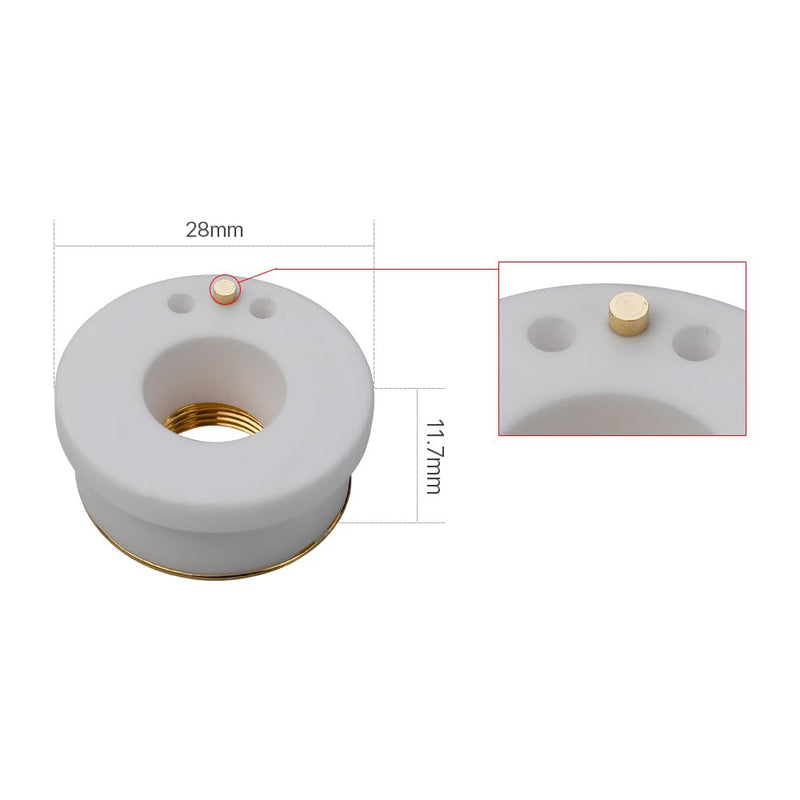 Cloudray Nozzle Ceramic Rings Dia. 28mm P0571-1051-00001 for Fiber Laser Cutting Head (5PCS)