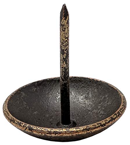 Premium Upholstery Tacks, 1-inch Diameter Nailhead Pins, Large Decorative Trim for Furniture (50, Dark Antique Brass) 50