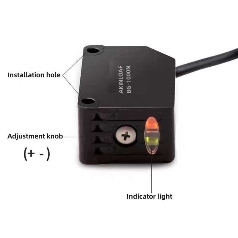 BG-1000N Photoelectric Sensor Switch | Background Suppression Diffuse, LED Display, 3000MM Detection Distance BG-1000N 1