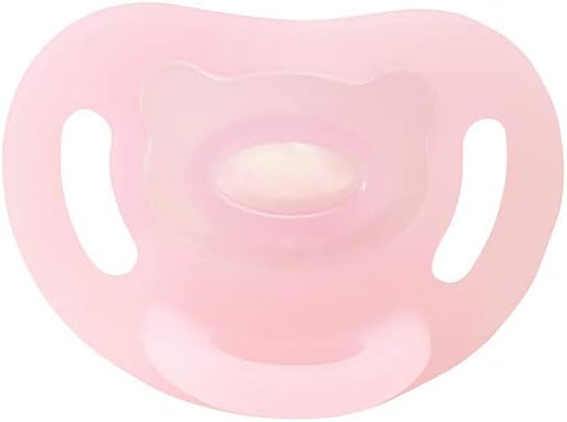 Pigeon Pacifier, All Silicone, 0-3 Months, Storage Case Included, Fully Washable Silicone Material, Pink, Small Size (x1) - NewNest Australia