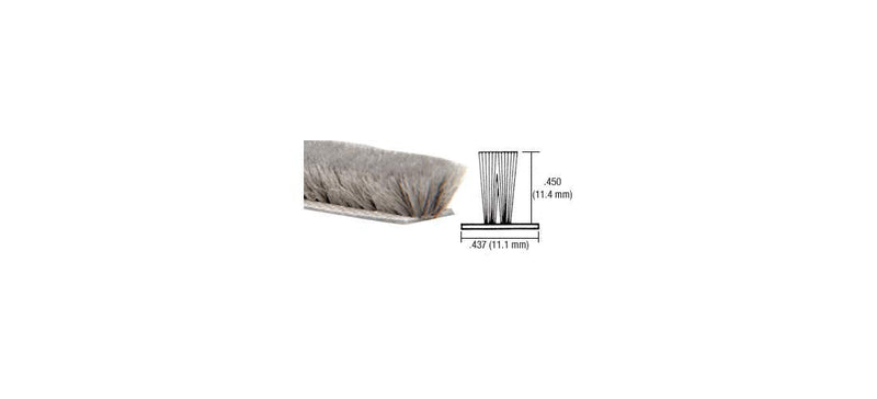 CRL A11645C Storefront Door Pile Weatherstrip .450 Pile Height; .437 Backing Width - 100' Roll