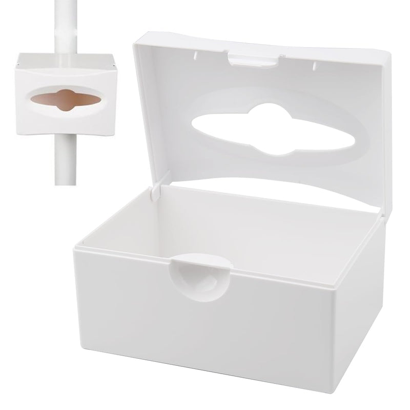 Dental Chair Tissue Box Flexible Fixation On Chairs for Use in Clinics, Hospitals, and Homes （White Type）