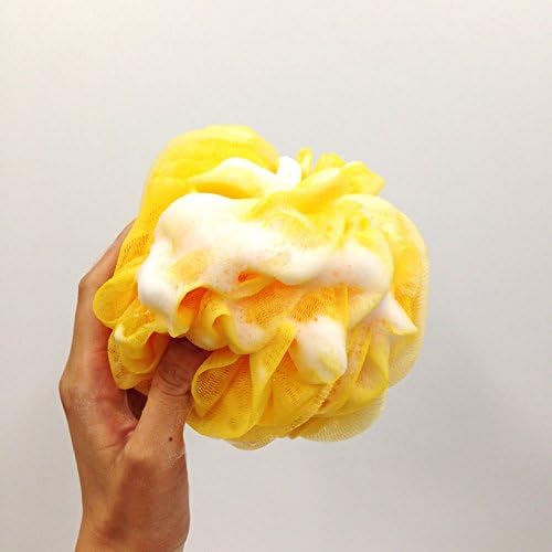 Oe Body Sponge Soft Yellow Approx. Length 22 x Width 14 x Height 14cm Whipple Ball Whipping Net Fluffy Washable 60952Y - NewNest Australia
