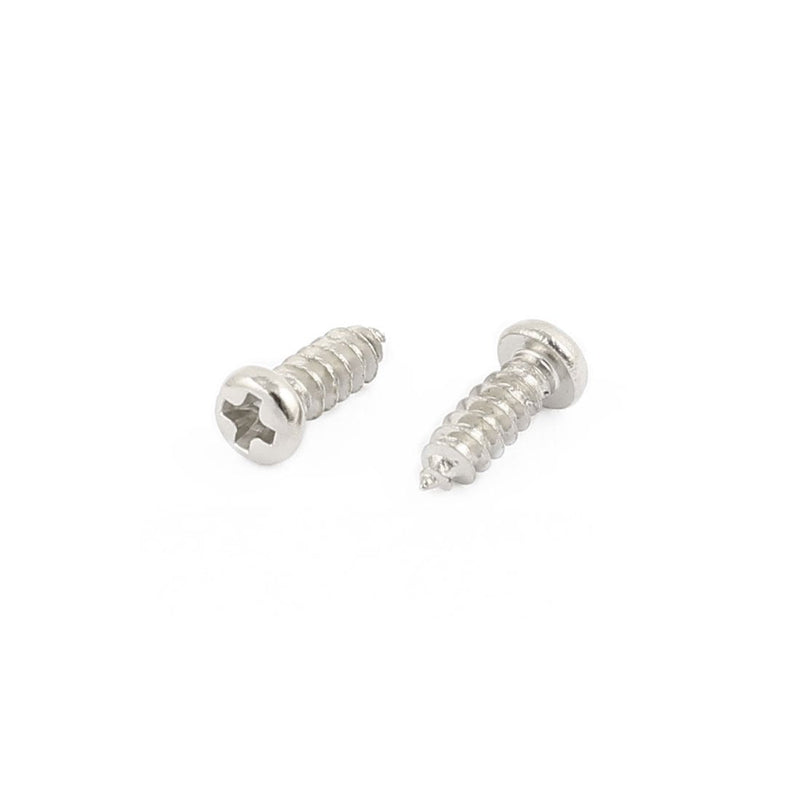 uxcell 50pcs M2.5 X 8mm Stainless Steel Phillips Pan Round Head Self Tapping Screws M2.5x8mm 50