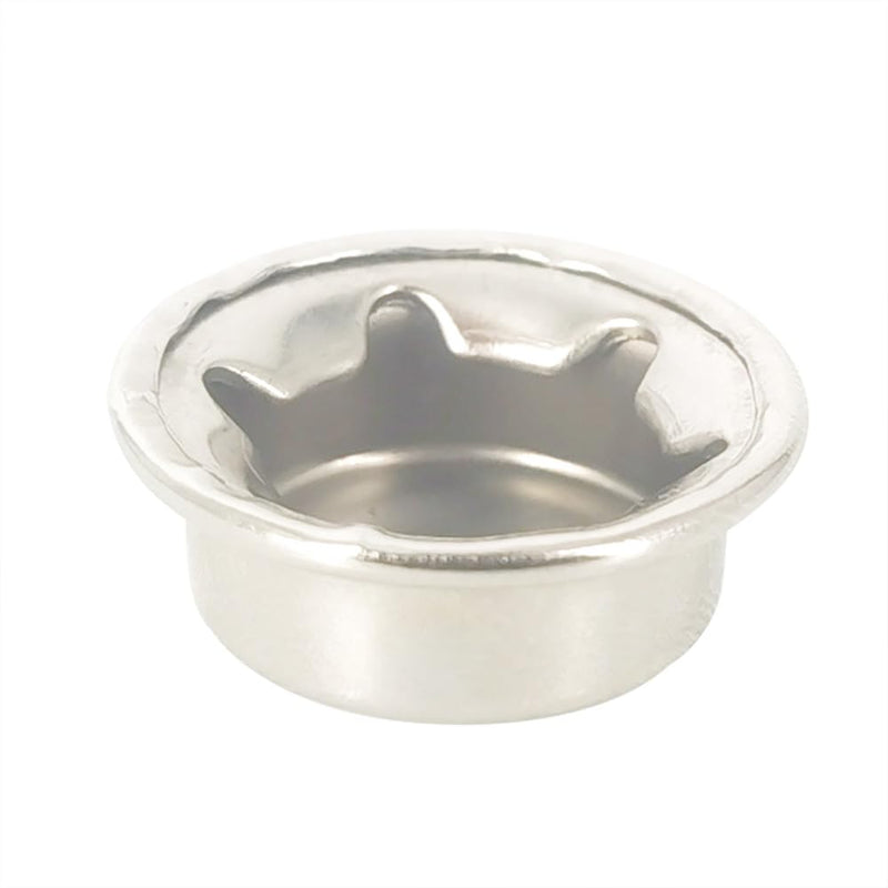 Push on Pushnut Cap Stud 1/2 Inch Axle Cap Nut Zinc Mech Finish for Hand Trucks, Rolling Bins, and Lawn Wagons - 6 Pack 1/2”