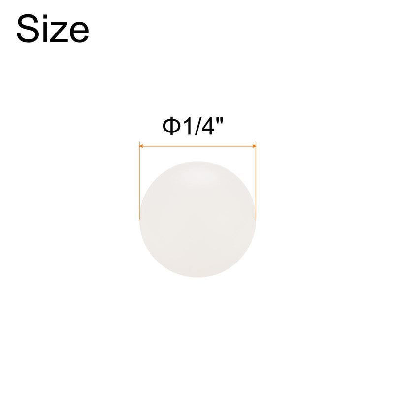 uxcell 100pcs PP Plastic Bearing Balls 1/4" 6.35mm Solid Plastic Balls, G1 Precision Mini Balls 1/4"