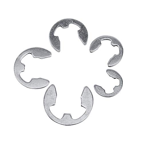 120Pcs 304 Stainless Steel E-Clip Retaining Snap Ring Circlip Kit ,1.5mm-10mm