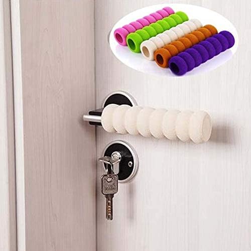 SAIMEI 10 Pcs Soft Cushion Door Knob Grip Cushion Cover Lever Injury Prevention Anti-Static Anti Slip (Pink) - NewNest Australia