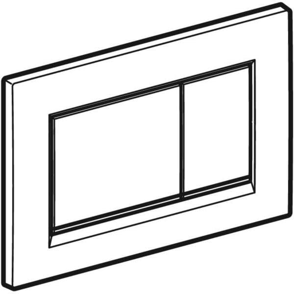 Geberit G115883KJ1 Sigma 30 Dual Flush 1.6/0.8 GPF Actuator Plate White/Polished Chrome