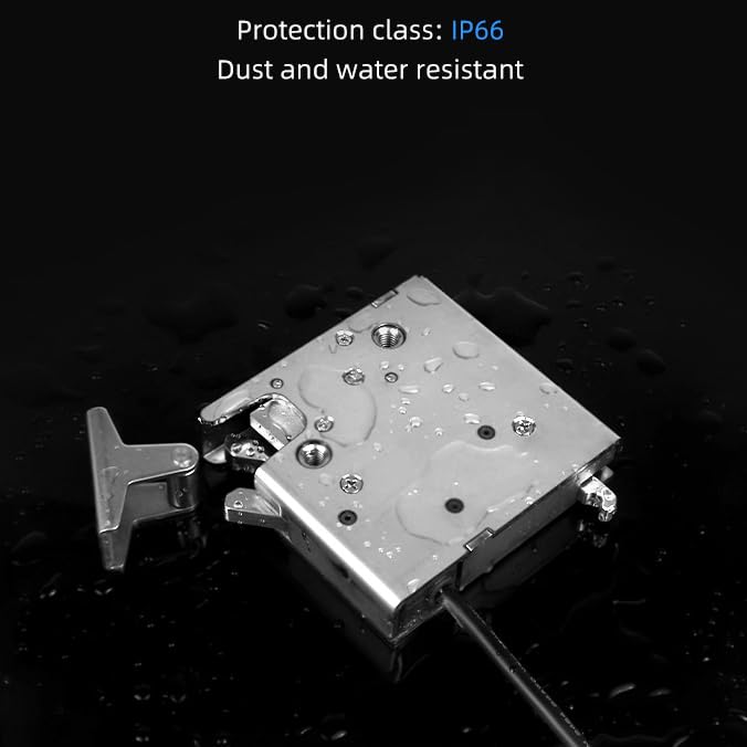 Electronic Rotary Push-to-Close Latch, Auto Lock, with Latch Status Microswitch, Non-Sealed Connector, Electric Cabinet Drawer Locker Lock
