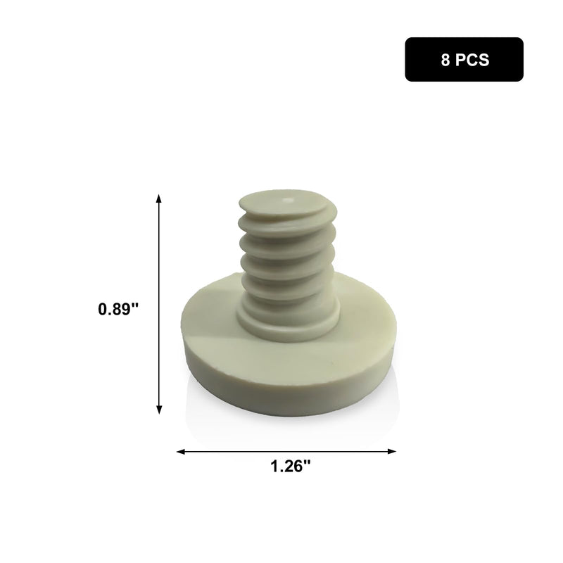 8 PCS Replacement Bolts Compatible with Suncast Storage Sheds for Suncast/Craftsman Resin Storage Sheds, Replacement Screws Compatible with Suncast Storage Sheds Shed Accessories (8, White, 3/8) 8