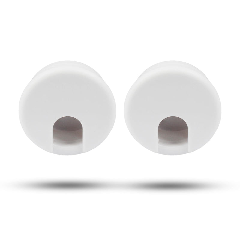 2pcs 1-1/2 Inch Desk Grommet, Plastic Desk Hole Cover, White Cable Hole Cover, Desk Hole Grommet for Wire Cord Organizing Office Computer Desk