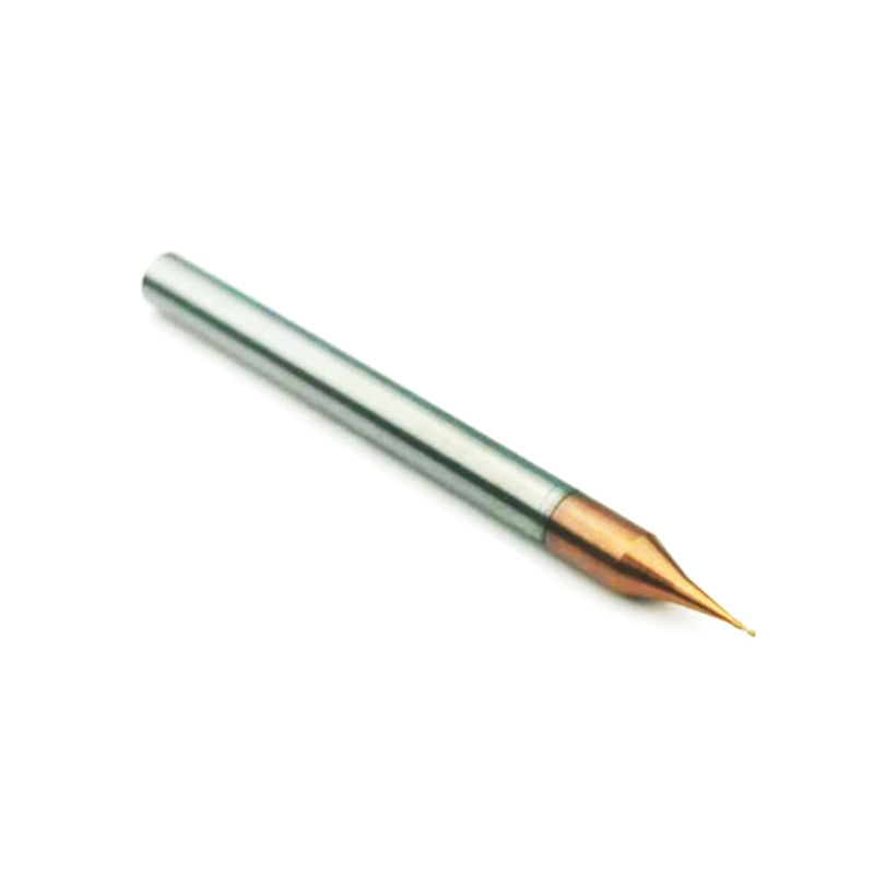 5pcs/Package HRC60 2Flutes Micro Carbide Flat End Mill Square end Mill CNC Cutting Tools for Metal Shank Diameter 4mm (5pcs, Cutting Diameter 0.4mm) 5