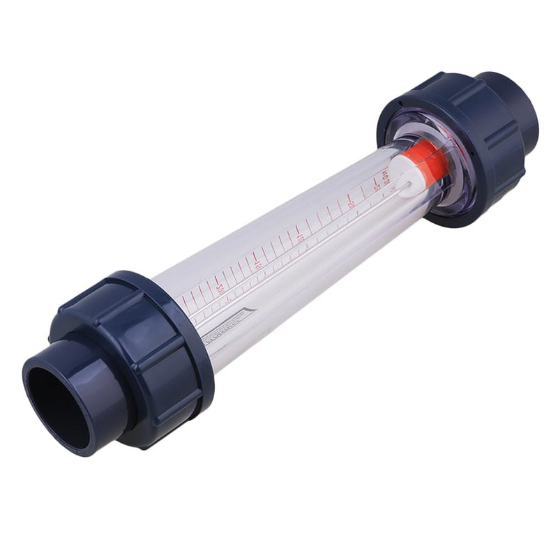 Inline Liquid Flowmeter, Fluids Flowmeter with AS Plastic Cylindrical Body Works with DN25 1" Pipe Connection (250~2500L/H) 250~2500L/H