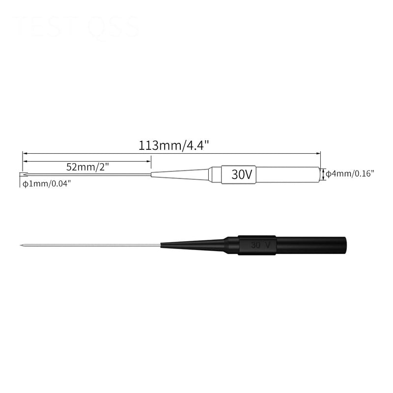 Test Lead Kit 25pcs 4mm Banana Plug to Alligator Clip Test Leads Kit Test Probes Back Probe Kit for Multimeter Automotive Diagnostic Testing Tools Set 8008 25pcs-B