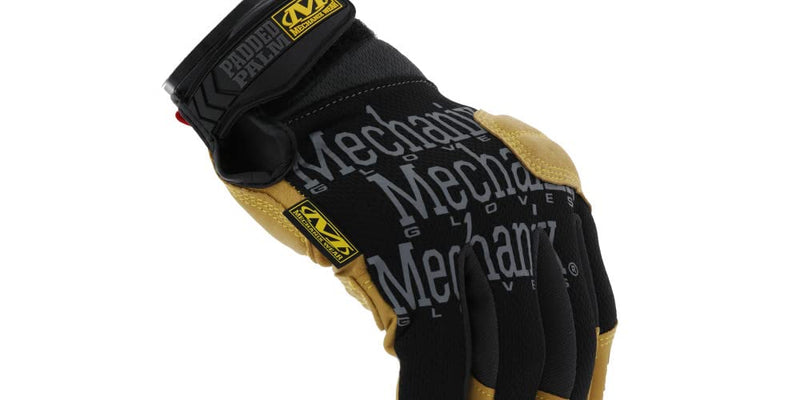 Mechanix Wear Material4X Padded Palm Gloves - Durable Abrasion-Resistant Gloves for Protecting Hands - Leather - TrekDrey Material - Machine Washable - Brown/Black - Large