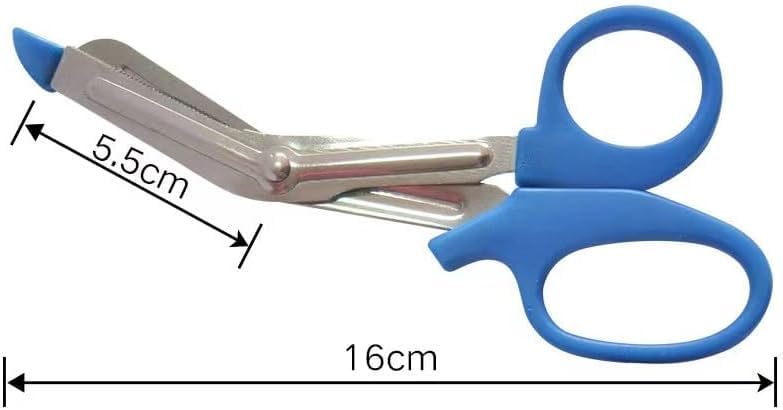 2Pcs Black and Blue Medical for Nurses Trauma Shears EMT Bandage Shears with Non-Stick Blades Heavy Duty Nursing Scissors for Doctors Paramedic Instruments and Surgical Tools Medical Supplies