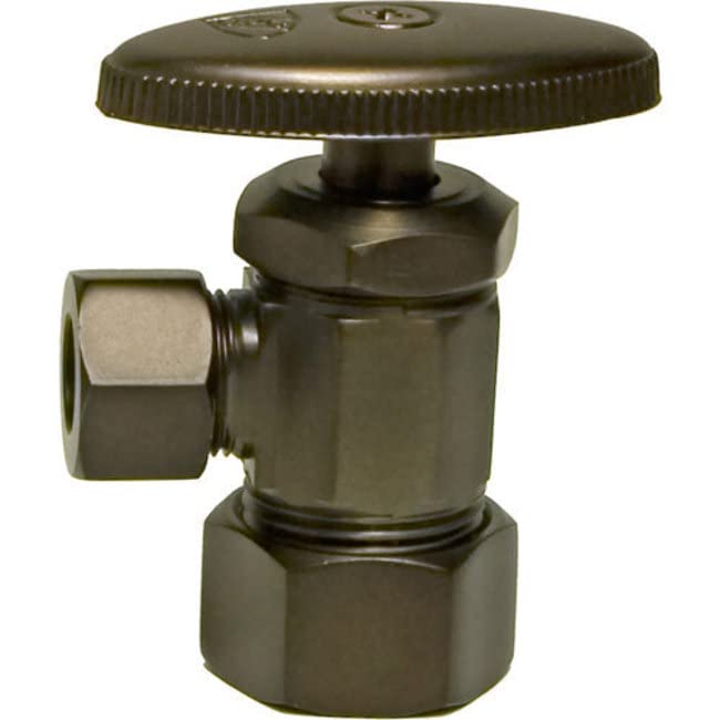 PROFLO PF203 5/8" x 3/8" Angle Supply Stop Valve Brushed Nickel