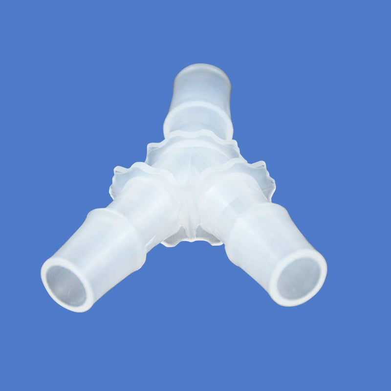 Quickun 3/8" Hose Barb Fitting Equal Barbed Y Shaped 3 Way Plastic Joint Splicer Mender Adapter Union for Air Line Tubing Pipe (Pack of 4) 3/8"(4Pcs)