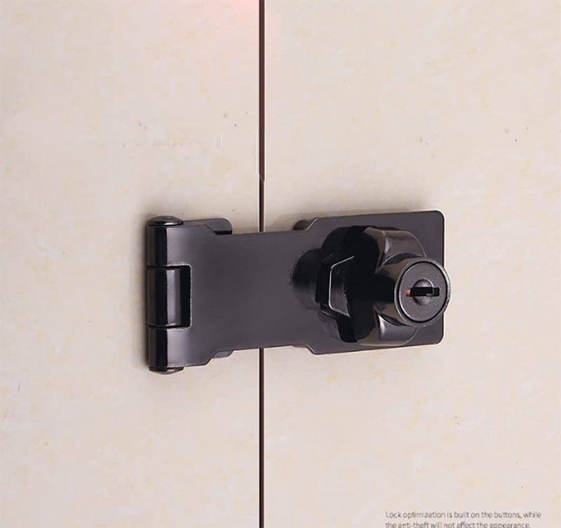 Flip Latch 3-mm Thickened Heavy Duty Hasp Safety Door Lock Gate Latches for Double Door Window Barn Closet Drawer Cabinet Garage,Stainless Steel Brushed Nickel (2.5 INCH-1 PCS) 2.5 INCH-1 PCS